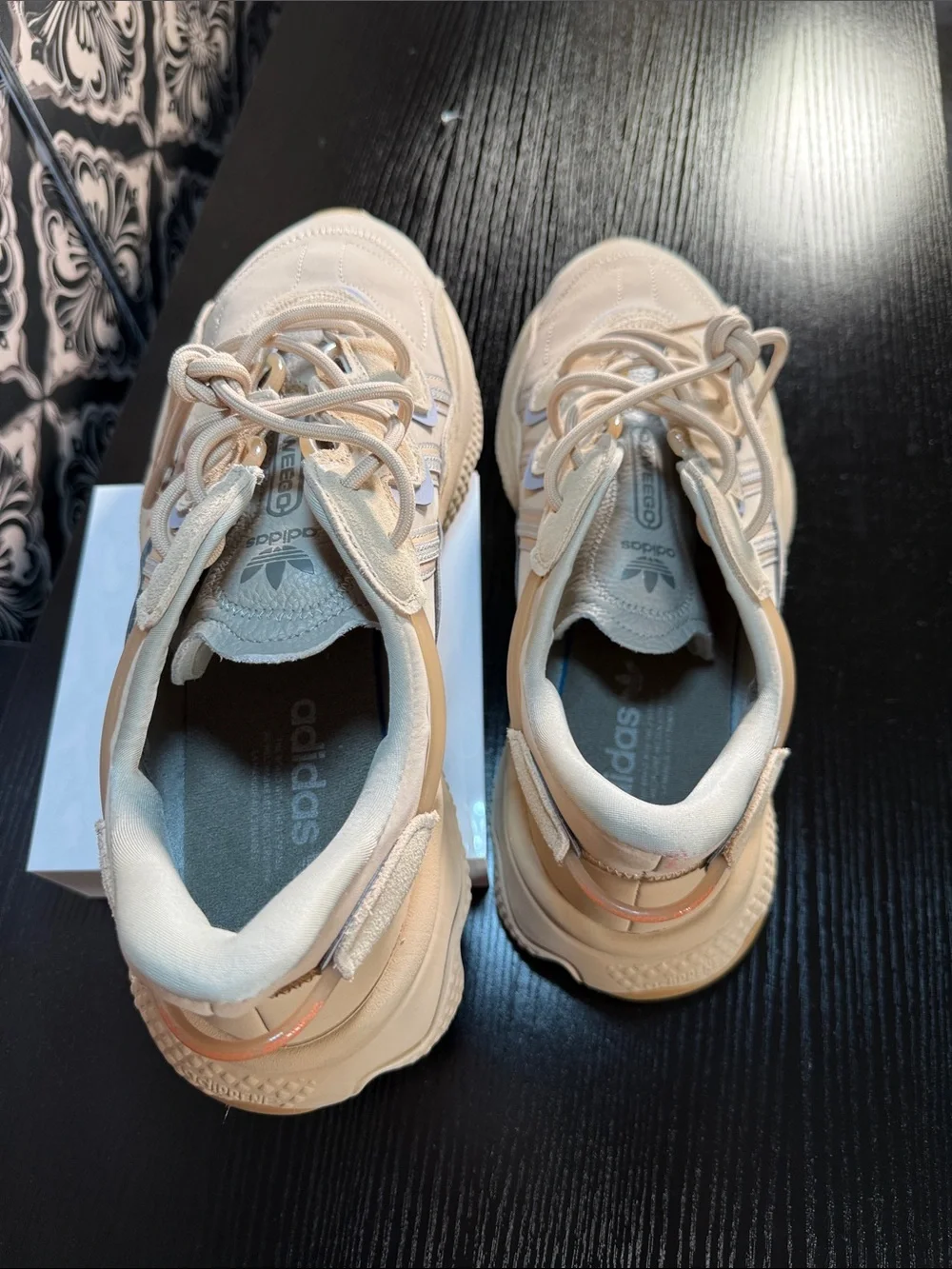 Adidas Adiprene Men’s Chunky Sneakers in Beige and Light Blue
